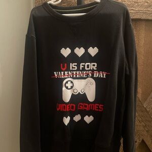 Kids Valentine Video Game Graphic Sweatshirt